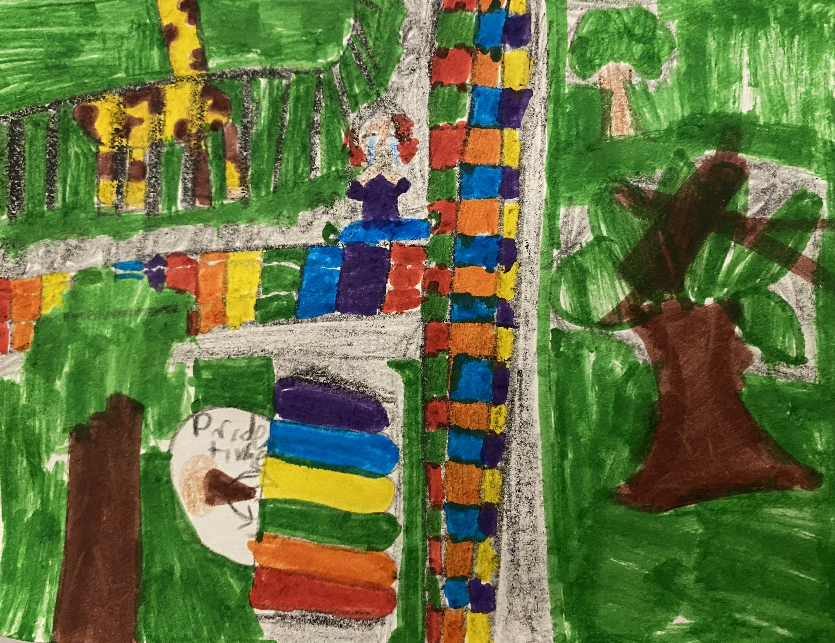 child's drawing of a zoo